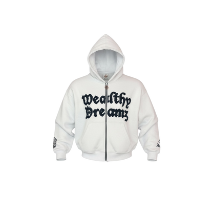 White Wealthy Dreamz Hoodie