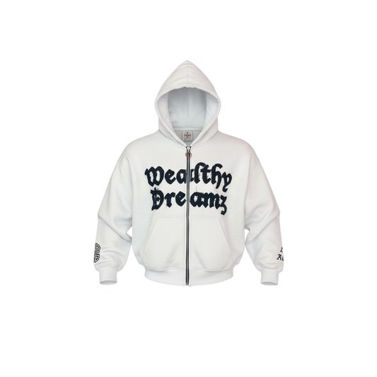 White Wealthy Dreamz Hoodie